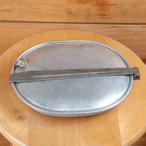 Vintage 1918 WW1 Aluminum Mess Kit- "Meat Can" Vintage